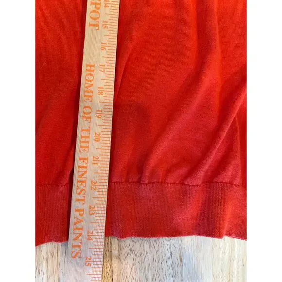 Banana Republic Silk Blend Carpe Diem Crew Sweater  in Bitter Orange Women's MP - Picture 8 of 8